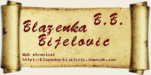 Blaženka Bijelović vizit kartica